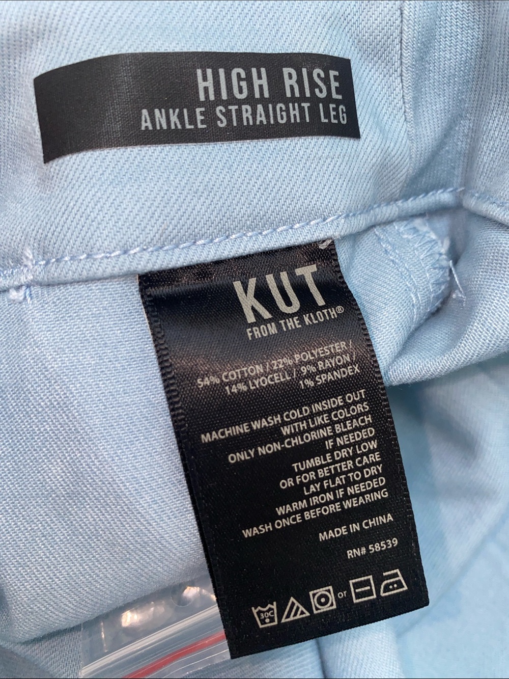 Kut From The Kloth High Rise Ankle Straight Leg Pant - Picture 4 of 5
